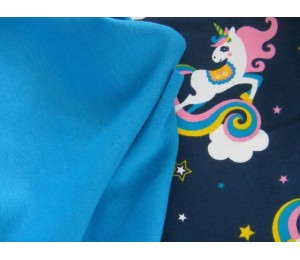 Bündchen einfarbig mittelblau leuchtend